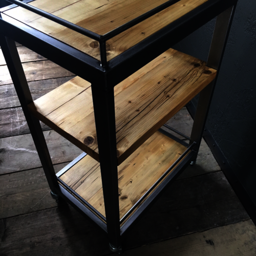 Bespoke drinks trolley on castors