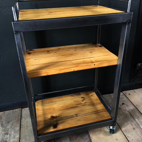 Bespoke drinks trolley on castors