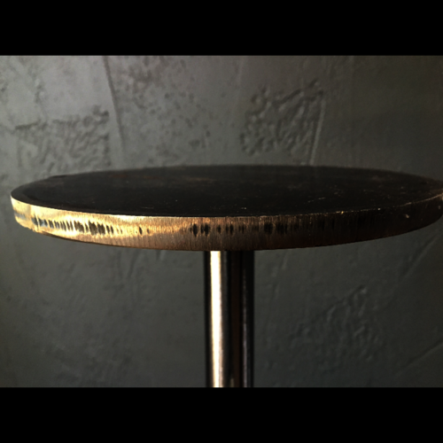 Upcycled old axle stand pot holder