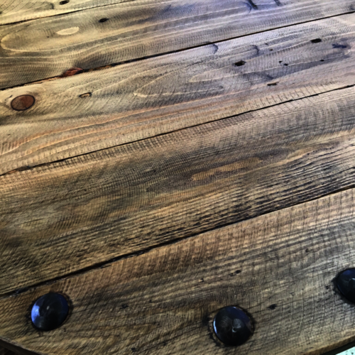 Industrial rustic bar/kitchen table and 2 stools