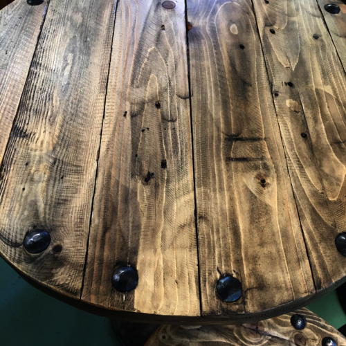 Industrial rustic bar/kitchen table and 2 stools