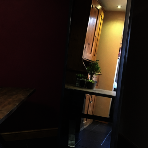 Industrial chic floor standing mirror, very large! Metal frame