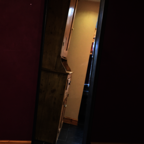 Industrial chic floor standing mirror, very large! Metal frame