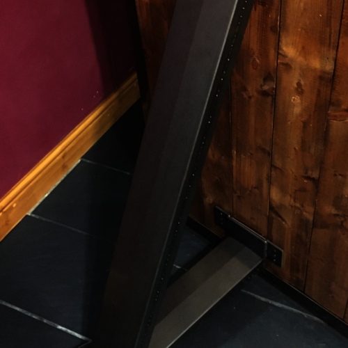 Industrial chic floor standing mirror, very large! Metal frame