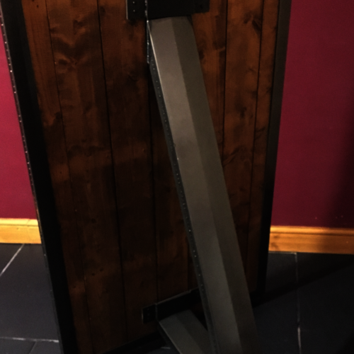 Industrial chic floor standing mirror, very large! Metal frame