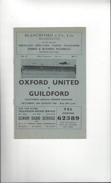 Latest Football Programmes Listed today
