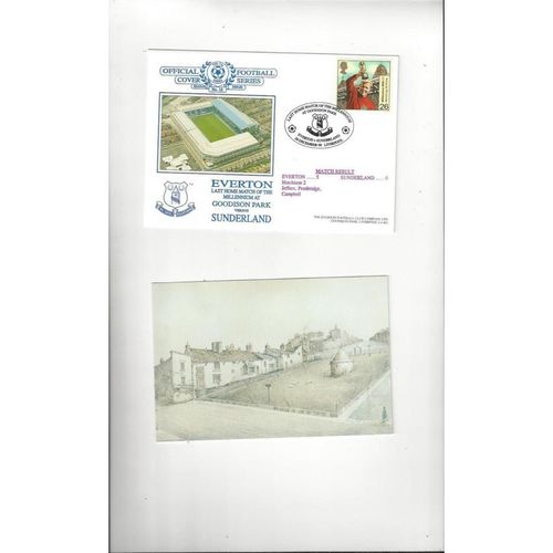 Everton v Sunderland Football First Day Cover +Insert 1999