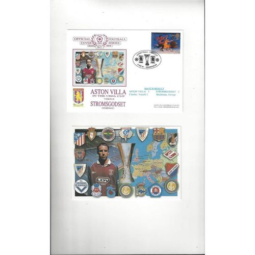 Aston Villa v Stromsgodset Football First Day Cover + Insert 1998