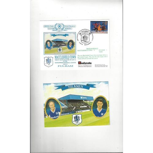 Macclesfield Town v Fulham Football First Day Cover + Insert 1998