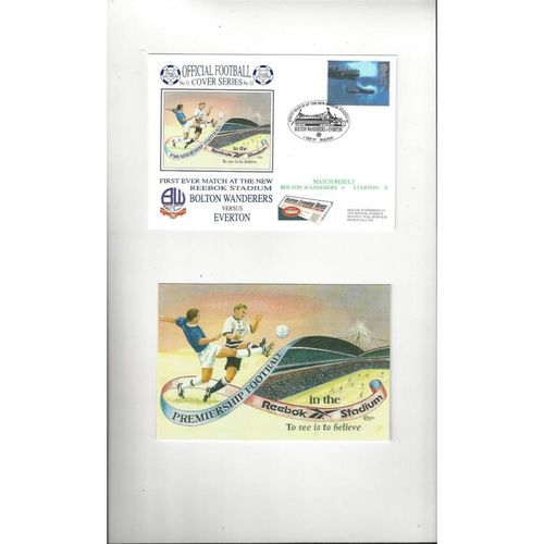 Bolton Wanderers v Everton Football First Day Cover + Insert 1997