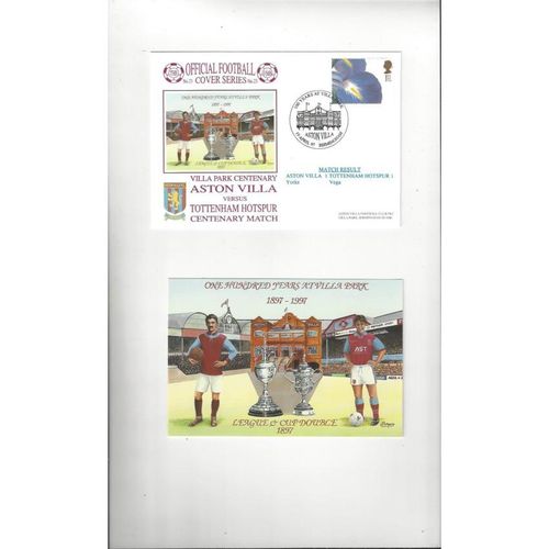 Aston Villa v Tottenham Hotspur Football First Day Cover + Insert 1997
