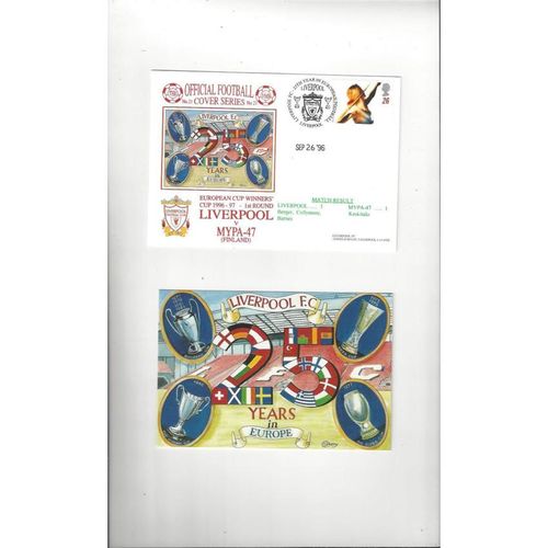 Liverpool v Mypa-47 Football First Day Cover + Insert 1996
