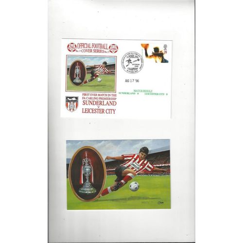 Sunderland v Leicester City Football First Day Cover + Insert 1996