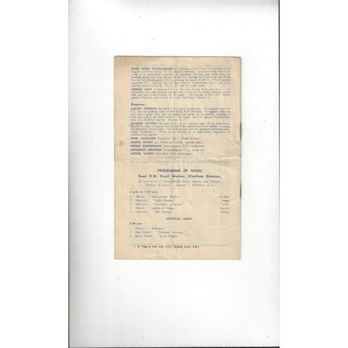 1946 England v Switzerland Football Programme @ Chelsea