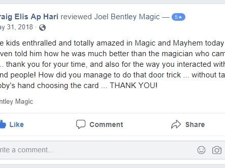 Testimonials | Joel Bentley | Mentalist &amp; Magician
