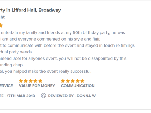 Testimonials | Joel Bentley | Mentalist &amp; Magician