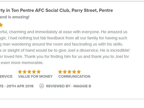 Testimonials | Joel Bentley | Mentalist &amp; Magician