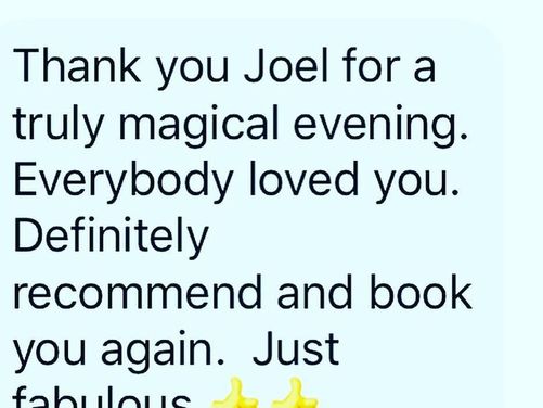 Testimonials | Joel Bentley | Mentalist &amp; Magician