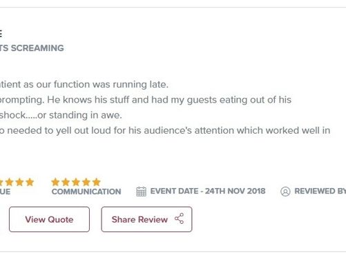 Testimonials | Joel Bentley | Mentalist &amp; Magician