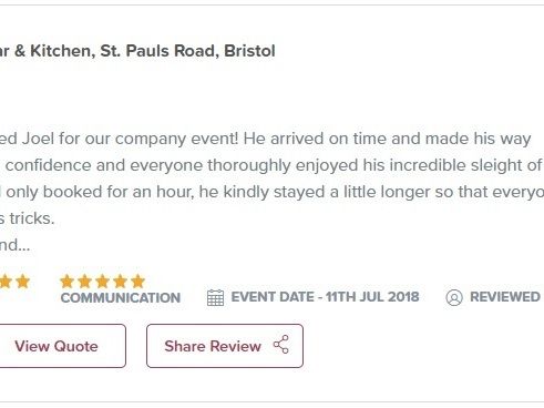 Testimonials | Joel Bentley | Mentalist &amp; Magician