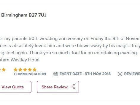 Testimonials | Joel Bentley | Mentalist &amp; Magician