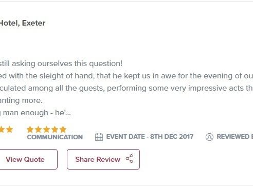 Testimonials | Joel Bentley | Mentalist &amp; Magician