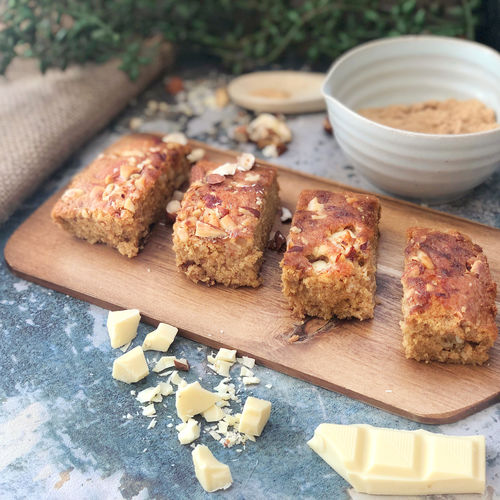 Warm Salted Caramel and Nut Slice