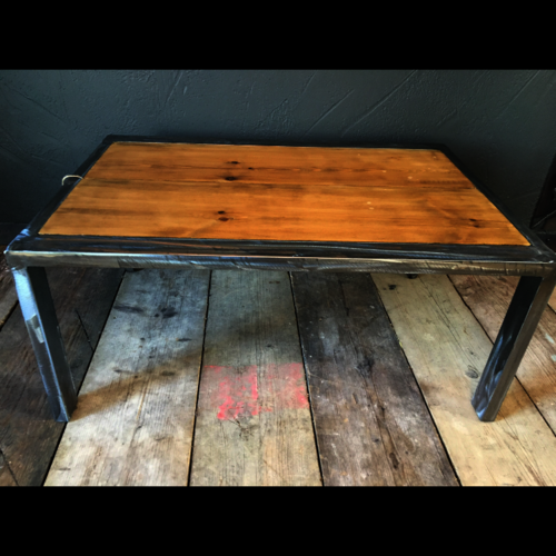 Industrial chic coffee table