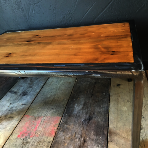 Industrial chic coffee table