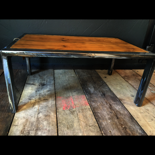 Industrial chic coffee table