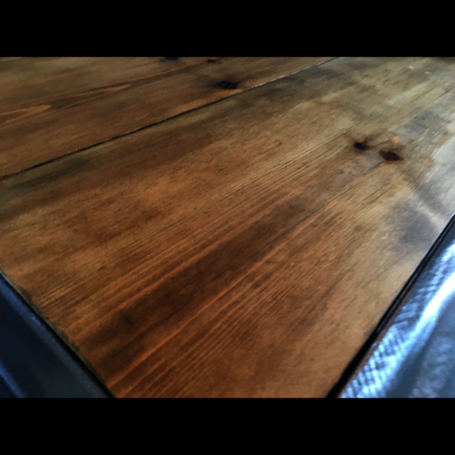 Industrial chic coffee table