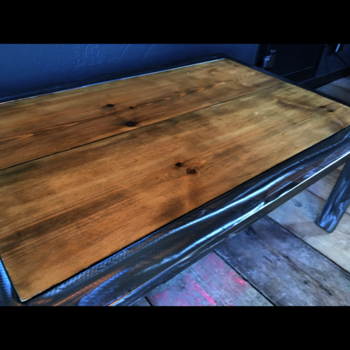 Industrial chic coffee table