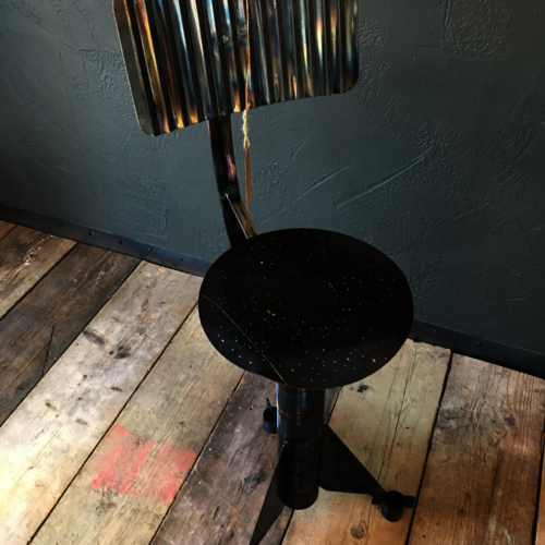 Unique "man cave" colourful metal table and chair