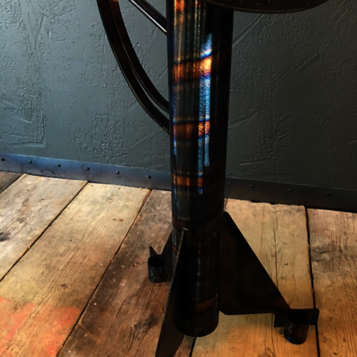 Unique "man cave" colourful metal table and chair