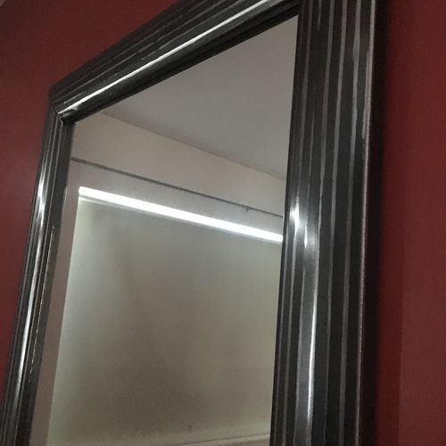 Mild steel "stripy" metal mirror