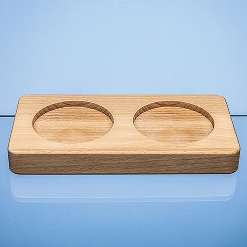 Double 80mm Recess Beech Wood Base - Base Only