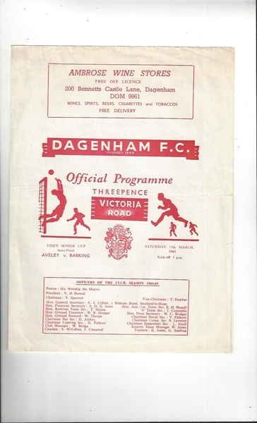 Latest Football Programmes Listed today