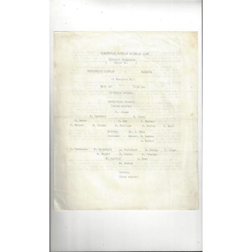 1964/65 Corinthian Casuals v Barking Football Programme