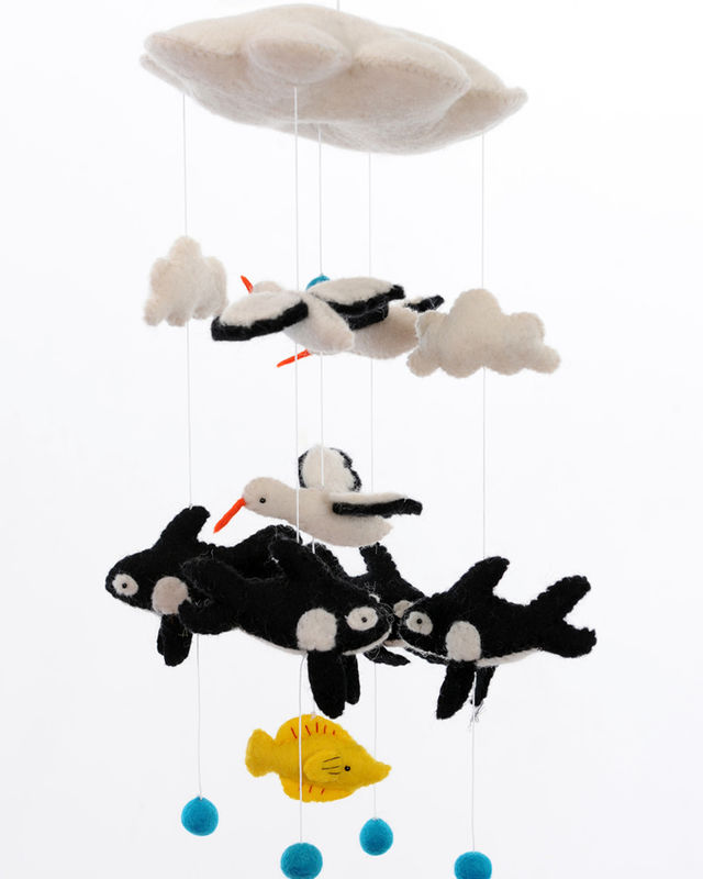 Seagull With Fish Mobile