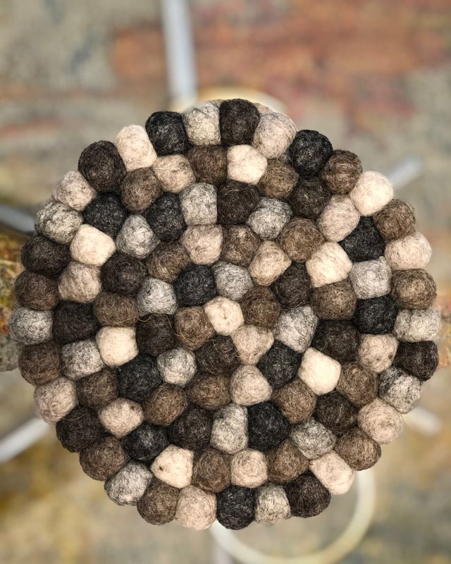 Grey Pebble Round Coaster