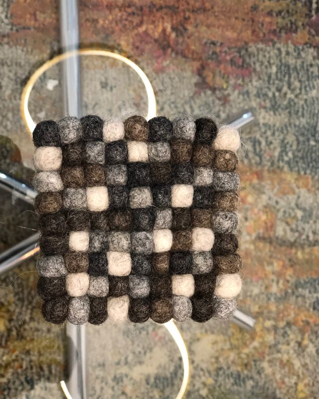 Grey Pebble Square Coaster