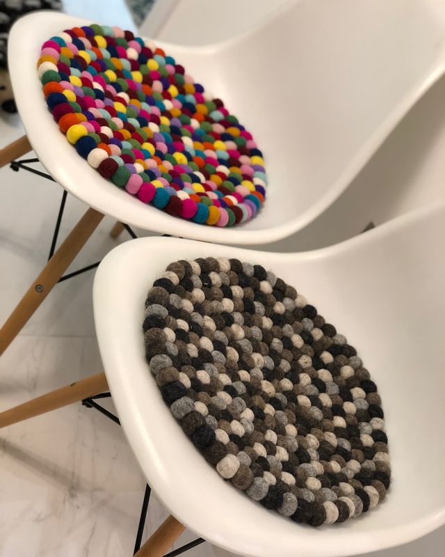 40cm Grey Pebble Mat/Rugs