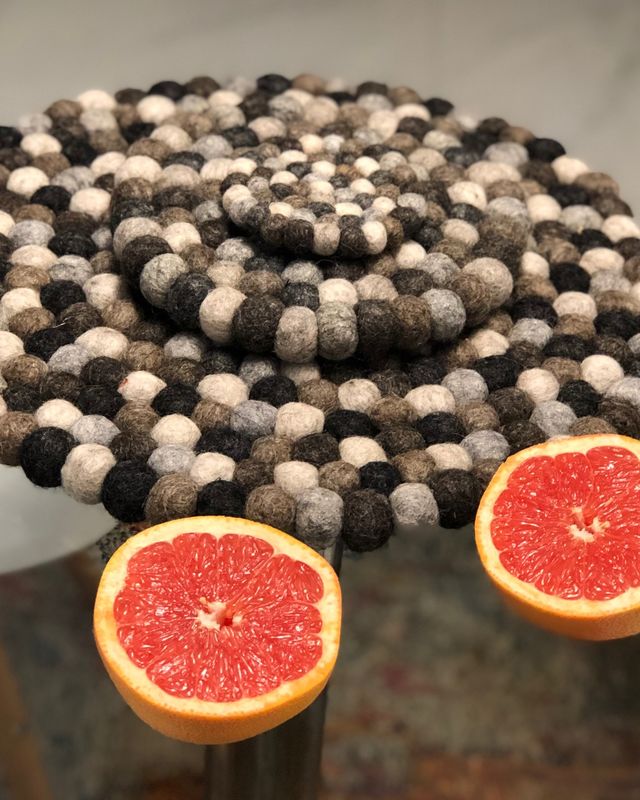 40cm Grey Pebble Mat/Rugs