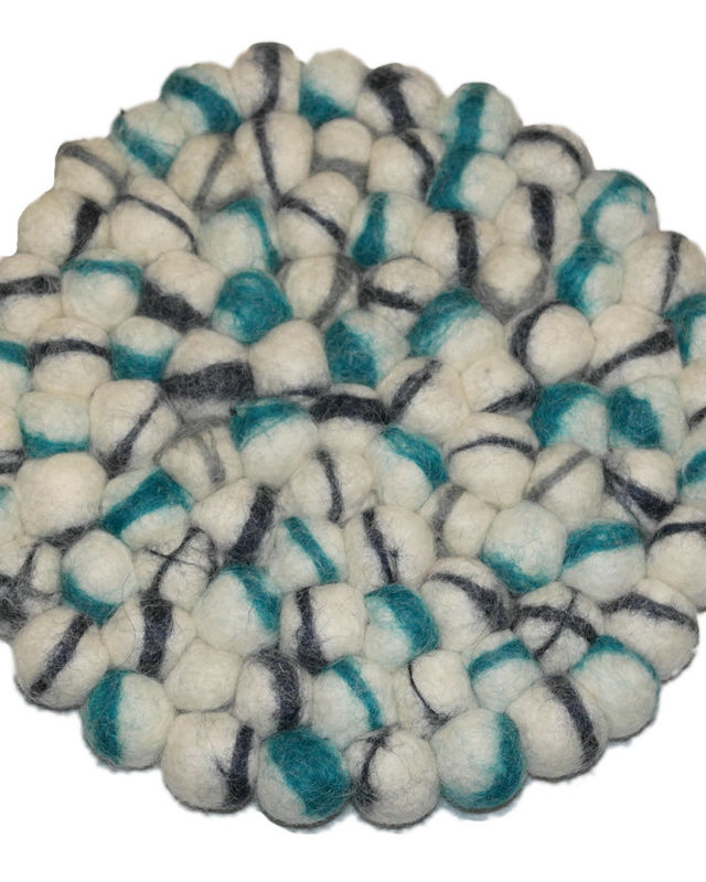 MARBLE  BLUE HOTPAD/TRIVET