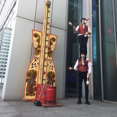 Acro-balance jugglers juggling events