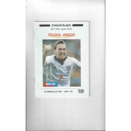 1994 Poland v England Football Programme