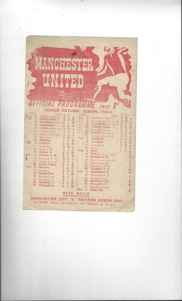 Latest Football Programmes Listed today