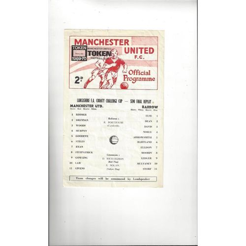 Lancashire Senior Cup Football Programmes All Rounds