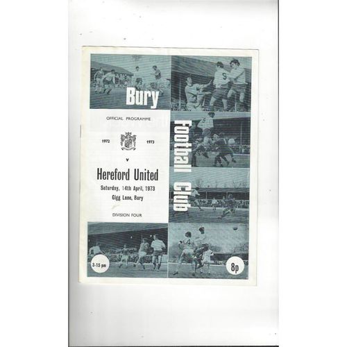 Hereford United Away Football Programmes