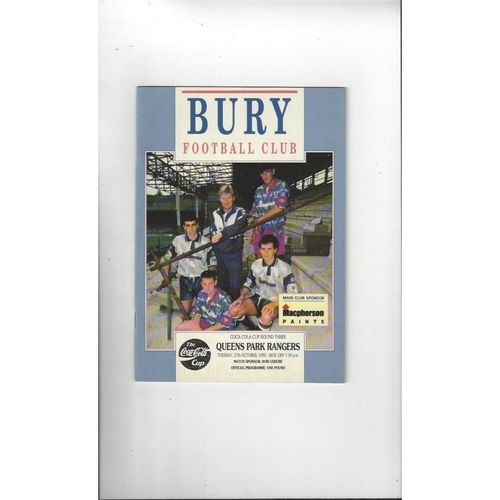 Bury Home Football Programmes